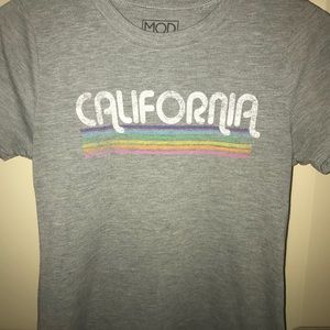 Gray California rainbow Tee
